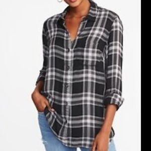 LEVI’S BoyFriend Fit Women Flannel Plaid Shirt | XS
